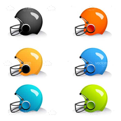 Colourful American Football Helmets Icon Pack